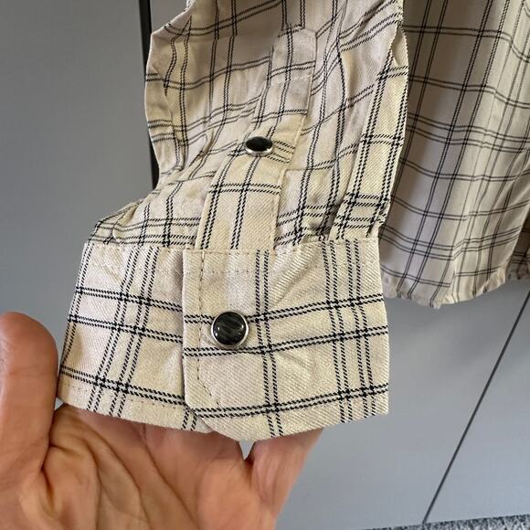 Men's YoungLA Pearl Snap, Viscose, Lightweight NWT XL WhiteCream - Picture 5 of 6